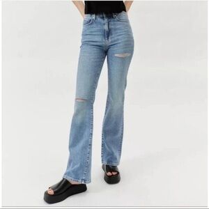 BDG med wash stretch high rise Flare Jeans